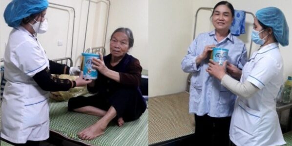 Bệnh nhân nghèo bệnh viện Mỹ Đức nhận sữa Azumi, Canxi Nano